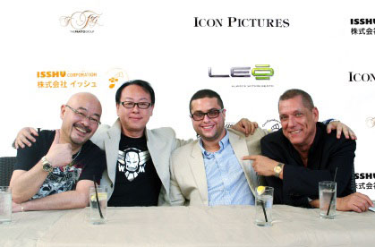 Icon Pictures’ Takuya Wada and Takeshi Hirota, David Uslan, and Bob Layton.