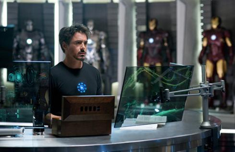 Tony Stark's Hall of Iron in Iron Man 2