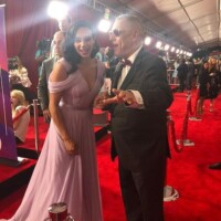 Bob on the Red Carpet at the Ant-Man and the Wasp World Premiere with The Ghost herself--Hannah John-Kamen.
